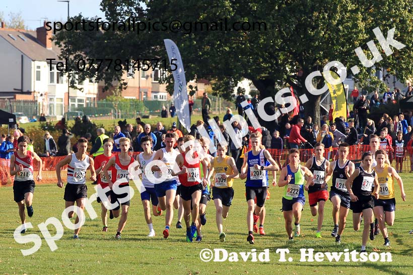 Mens under-17s 2022 Northern Cross Country Relays, Graves Park, Sheffield. Photo: David T. Hewitson/Sports for All Pics